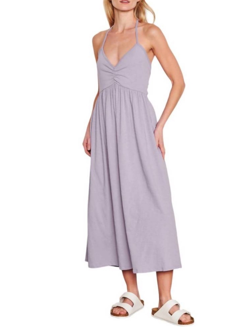 SUNDRY tie back dress in lavender size large